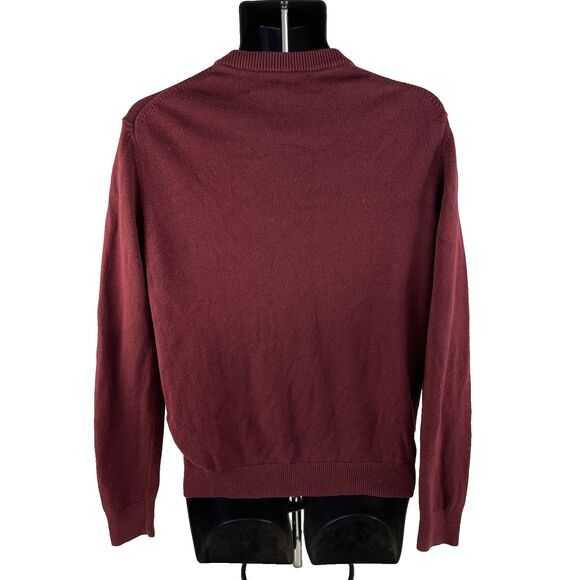 Mens Vineyard Vines Crewneck Cotton Cashmere Sweater Size XS Maroon Whale Logo - Picture 6 of 6